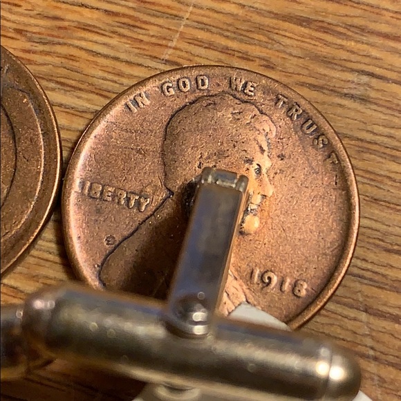 NWT Sterling silver matching 1918 penny cuff links - Picture 6 of 10